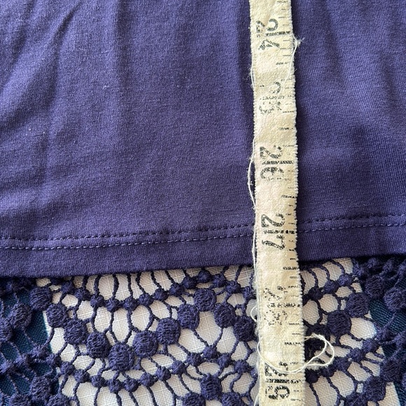 VINTAGE BOHO purple crocheted front top sleeveless size small - Picture 8 of 8